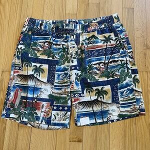 VTG Reyn Spooner Water Prints Mens XL Shorts Swim Lined 6" inseam